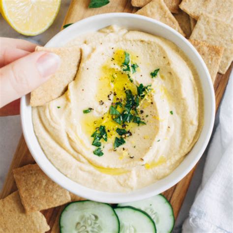 Lemon Garlic Hummus - Making Thyme for Health