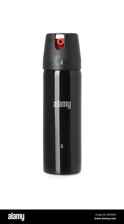 Bottle of gas pepper spray on white background Stock Photo - Alamy
