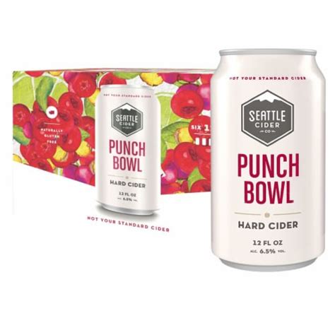 Seattle Cider Punch Bowl Hard Cider Beer, 6 cans / 12 fl oz - QFC