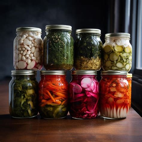 Premium Photo | Fermented vegetables in jars