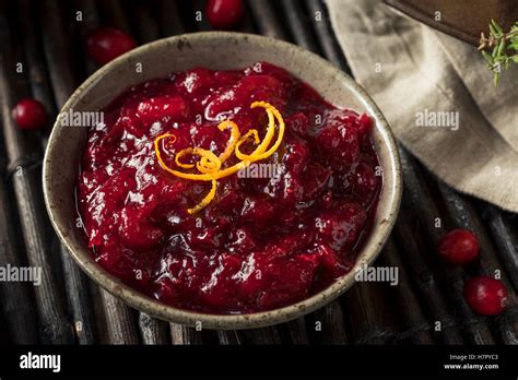 Homemade Thanksgiving Cranberry Sauce with Orange Zest Stock Photo - Alamy