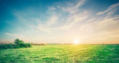 Landscape Nature Meadow Rural Morning Photo Background And Picture For ...