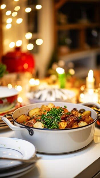 Premium AI Image | Winter holiday meal for dinner celebration menu main ...