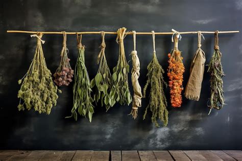 Premium Photo | Hanging Dried Herbs Vintage Country Kitchen