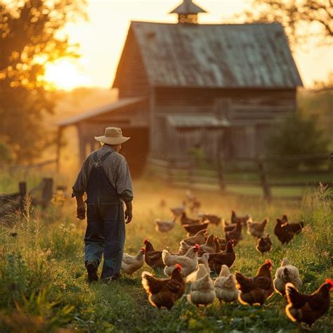 Free Farmer feeding chickens Image | Download at StockCake