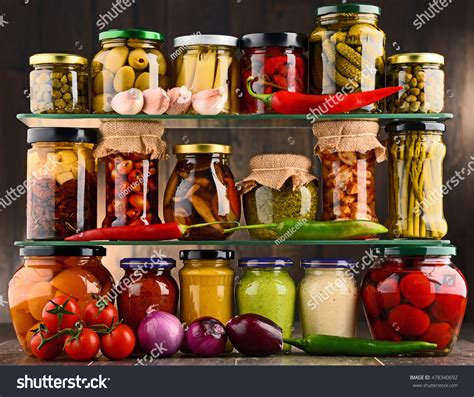 Jars Variety Pickled Vegetables Preserved Food Stock Photo 478340692 ...