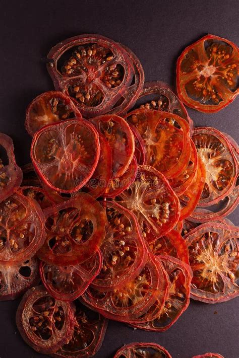Crispy Dehydrated Tomato Slices Stock Image - Image of crisp, organic ...