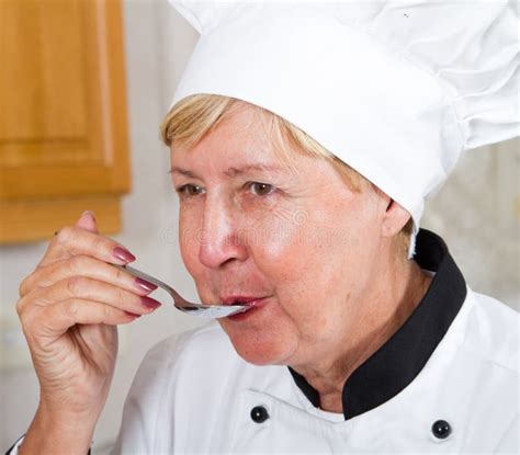 Chef tasting food stock photo. Image of kitchen, soup - 15250886