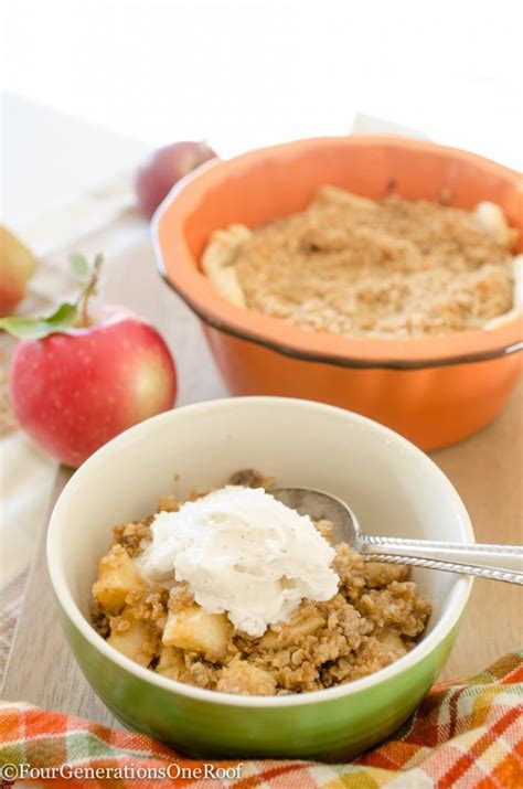 Homemade Apple Crisp Recipe - Four Generations One Roof Blog