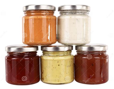 Homemade Sauces in Jars Footage Stock Image - Image of lined, sauce ...
