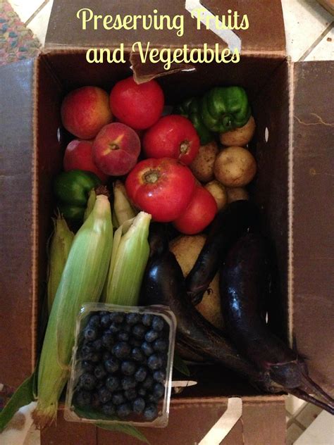 Preserving Fruits and Vegetables