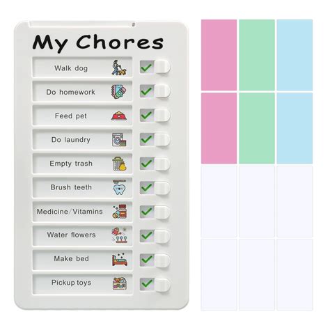 PIQOLA Chore Chart for Kids, Reusable Checklist Board for ADHD ...