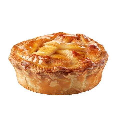 A Single Golden Brown Pie with a Lattice Crust Stock Photo ...