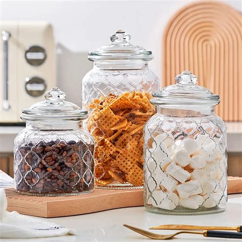 Transparent-Glass-Sealed-Jar-Food-Grade-Candy-Jar-Honey-Bottle-with-Lid ...