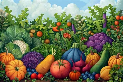 Abundant Harvest A Celebration of Fall Vegetables | Premium AI ...