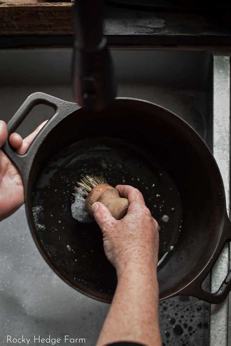 How to Clean Cast Iron Skillet After Use - Rocky Hedge Farm