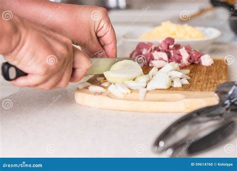 Chef Preparing Fresh Ingredients for a Meal Stock Photo - Image of ...