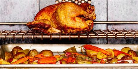 Roasting a chicken directly on your oven rack gives it a crispier skin ...