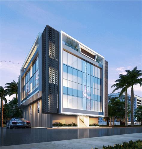Commercial Building Elevation | Night View | Elegant Design