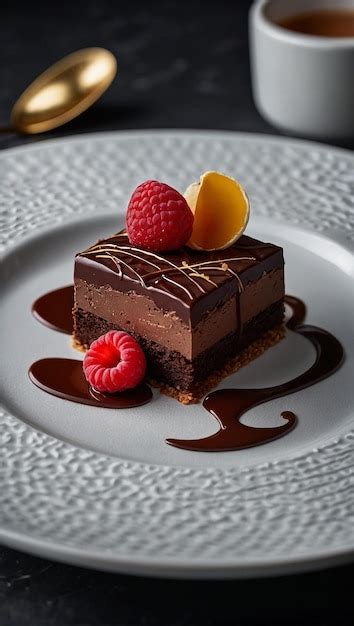 Premium Photo | A perfect chocolate dessert ultrarealistic food photograph