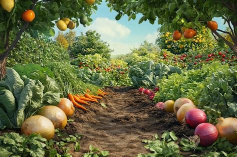 A vibrant vegetable patch bursting with life during harvest time Ai ...