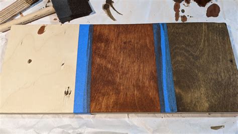 A couple of dye-based stain swatches on baltic birch - ATM, Optics and ...