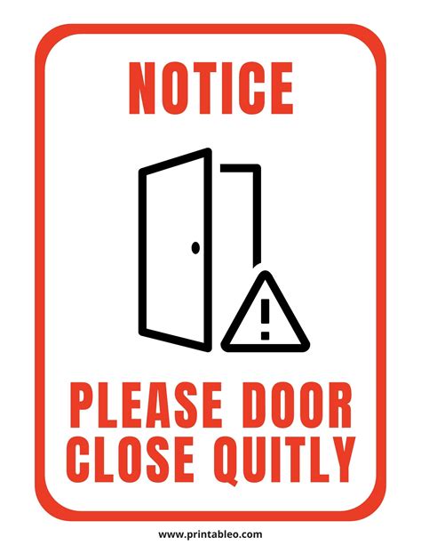 50+ Printable Please Close Door Sign - Printableo.Com