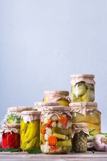 Premium Photo | Preserved and fermented food. assortment of homemade ...