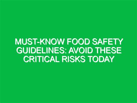 Food Safety Archives - Safety Notes
