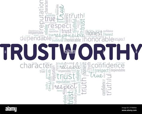 Trustworthy word cloud conceptual design isolated on white background ...