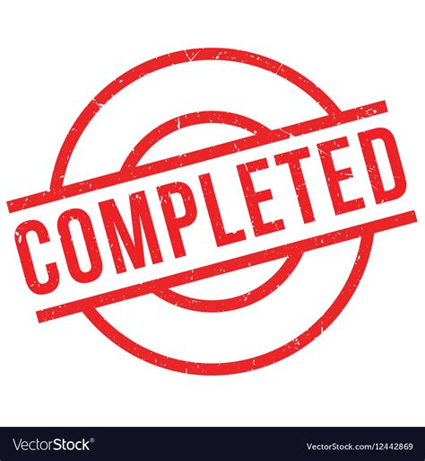 Completed rubber stamp Royalty Free Vector Image