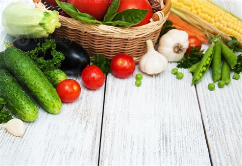 Fresh summer vegetables 5918722 Stock Photo at Vecteezy