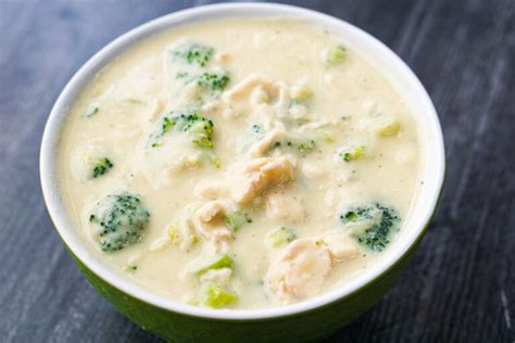 Keto Creamy Chicken Broccoli Soup Recipe: low calorie and dairy free!