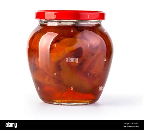 delicious jam in the pot isolated on white with clipping path Stock ...