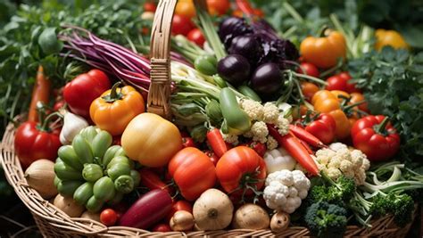 Premium AI Image | A close up of a basket overflowing with a variety of ...