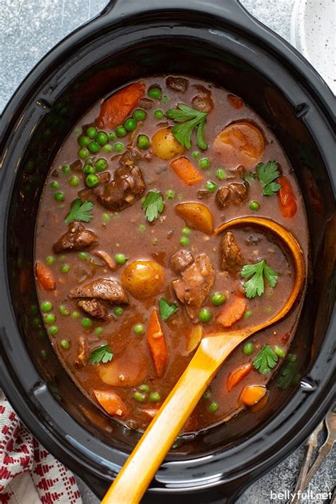 {Best Ever!} Slow Cooker Beef Stew Recipe - Belly Full