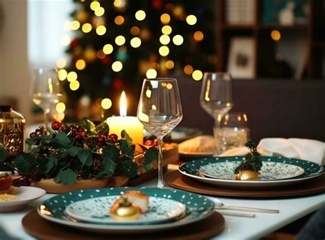 Beautiful Christmas table for holiday dinner 28001489 Stock Photo at ...