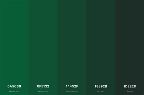 35+ Best Green Color Palettes with Names and Hex Codes