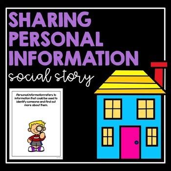 Sharing Personal Information- Social Story by Diana T Sylvander