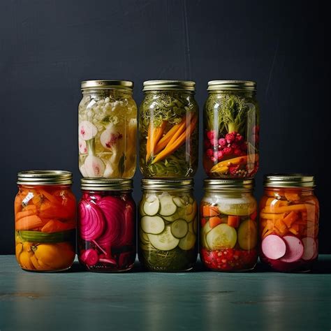Premium Photo | Fermented vegetables in jars
