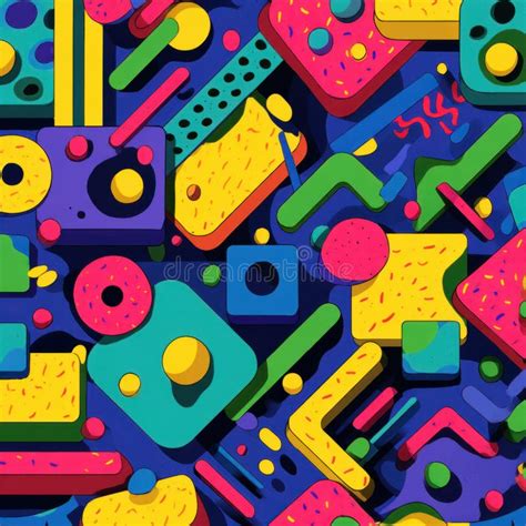 Colorful Abstract Geometric Shapes Creating a Lively and Dynamic ...