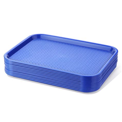 Amazon.com | New Star Foodservice 24364 Blue Plastic Fast Food Tray, 10 ...