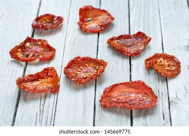 Sun Dried Tomato Slices On Rustic Stock Photo 123029983 | Shutterstock