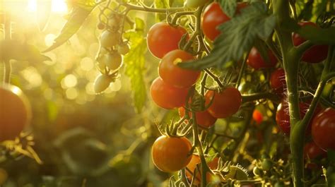 Premium Photo | Bountiful tomato garden with ripe red tomatoes ...