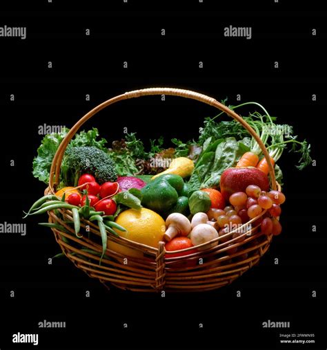 Fresh Produce Basket Stock Photo - Alamy