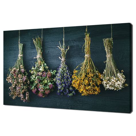 Hanging Bunches of Dry Medicinal Herbs and Flowers Kitchen | Etsy