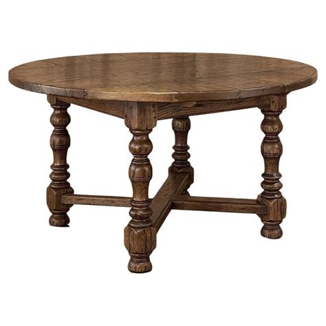 Rustic Country Dining Table, Whitewash For Sale at 1stDibs