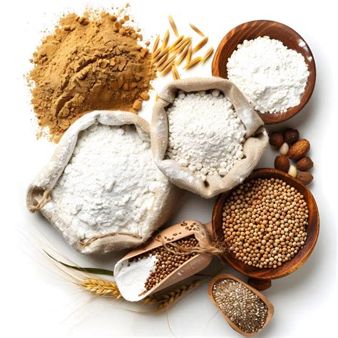Assorted Flour and Grain Ingredients for Baking and Cooking Stock Image ...