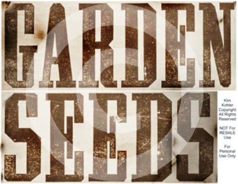 Large 2 Garden Seeds Label INSTANT DOWNLOAD Sheet Assorted Sizes Labels ...