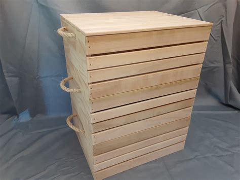 Stacking tote crates, kids storage crates, wood stacking crates with ...